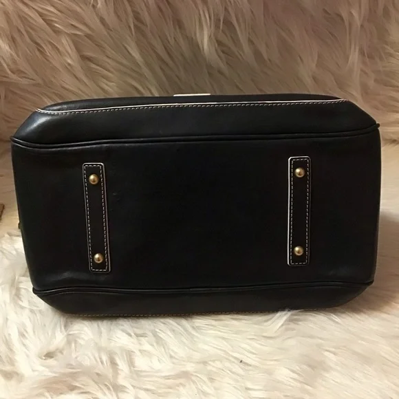 Dooney & Bourke Black Satchel with Gold Accents - Picture 7 of 16